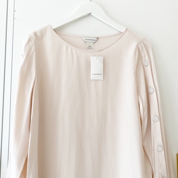 𝅺BNWT Women’s club Monaco pale pink blouse - Picture 4 of 7